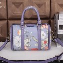 Gucci Medium Boston Bag Linen 247204 Violet VS00753