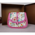 Gucci Nice Flora Leather Shoulder Bag 336749 Rose VS09618