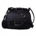 Gucci Nouveau Fringe Original Leather Shoulder Bag 347100 Black VS00730