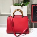 Gucci Nymphea Leather Top Handle Bag Red 453766 VS07785
