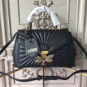 Gucci Queen Margaret Quilted Leather Top Handle Bag Black and White 476531 VS03156