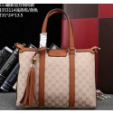 Gucci Rania Original GG Canvas Top Handle Bags 353114 Apricot VS09116