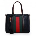 Gucci Rania Original Leather Top Handle Bag 353114 Black VS02382