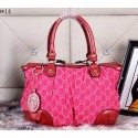 Gucci Rania Top Handle Shiny Original GG Canvas Bags 247902 Rose VS05904