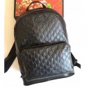 Gucci Signature Leather Backpack Black 406370 VS09311