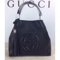 Gucci Soho Grainy Leather Shoulder Bags 336751 Black VS07463