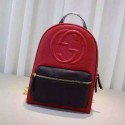 Gucci Soho Leather Chain Backpack Red 431570 VS02204