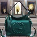 Gucci Soho Leather Hobo Bag Green 408825 VS04801