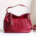Gucci Soho Leather Hobo Bag Red 408825 VS04758