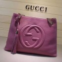 Gucci Soho Leather Shoulder Bag Pink 308982 VS07558