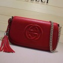 Gucci Soho Leather Shoulder Bag Red 336752 VS05026