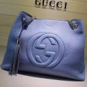 Gucci Soho Leather Shoulder Bag Skyblue 308982 VS05735