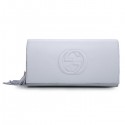 Gucci Soho Original Leather Clutch 336753 White VS07586