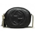 Gucci Soho Original Leather mini Chain Bag 353965 Black VS01515