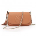 Gucci Soho Original Leather Shoulder Bag 336752 Wheat VS00027