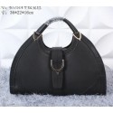 Gucci Stirrup Leather Top Handle Bag 277514 Black VS08069