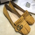 Gucci Suede Ballet Flat Yellow 453373 VS08034