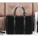 Gucci Suede Leather Medium Boston Bags 247205 Black VS05041
