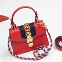 Gucci Sylvie Leather Mini Bag Red 470270 VS01523