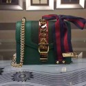 Gucci Sylvie Leather Shoulder Bag 421882 Green VS00354