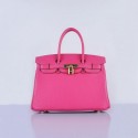 Hermes Birkin 30CM Tote Bags Light Rosy Grainy Leather Gold VS02001