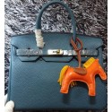 Hermes Birkin 30CM Tote Bags Litchi Leather H30LI Blue VS00401