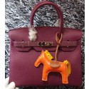 Hermes Birkin 30CM Tote Bags Litchi Leather H30LI Purple VS01525