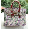 Hermes Birkin 30CM Tote Bags Lizard Leather H30LZ Floral VS08062