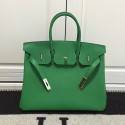 Hermes Birkin 35 Tote Bag in Green Togo Leather HB1210 VS08655