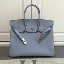 Hermes Birkin 35 Tote Bag in Light Blue Togo Leather HB1210 VS03055