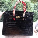 Hermes Birkin 35CM Tote Bag Croco Leather H35CO Black VS08662