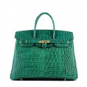 Hermes Birkin 35CM Tote Bag Green Ostrich Leather H6089 Gold VS00413