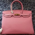 Hermes Birkin 35CM Tote Bag Litchi Leather HB35GL Pink VS00100