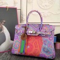 Hermes Birkin 35CM Tote Bag Painting Leather H35CO Lavender VS00345