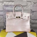 Hermes Birkin 35CM Tote Bag Pink Crocodile Leather B06222 VS01199