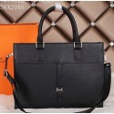 Hermes Briefcase Original Calf Leather HM27 Black VS08397
