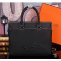 Hermes Briefcase Original Calf Leather HM98291 Black VS08251