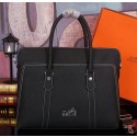 Hermes Briefcase Original Calf Leather HM98321 Black VS00715