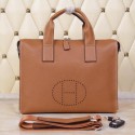 Hermes Briefcase Original Grainy Leather H8813T Wheat VS07828