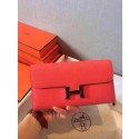 Hermes Constance Long Wallets Original Leather HA909 Light Red VS03725