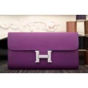 Hermes Constance Long Wallets Original Leather HA909 Purple VS09880