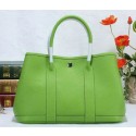 Hermes Garden Party 30cm Tote Bag Grainy Leather Green VS08857