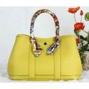 Hermes Garden Party 30cm Tote Bag Grainy Leather Lemon VS02521