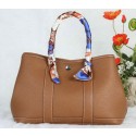 Hermes Garden Party 30cm Tote Bag Grainy Leather Wheat VS02949