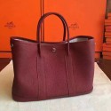 Hermes Garden Party 36 30 Tote Bag in Imported Togo Leather Burgundy VS06668