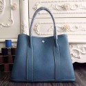 Hermes Garden Party 36 30 Tote Bag in Imported Togo Leather Denim Blue VS07504