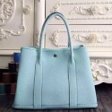Hermes Garden Party 36 30 Tote Bag in Imported Togo Leather Ice Blue VS03627