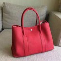 Hermes Garden Party 36 30 Tote Bag in Imported Togo Leather Red VS01127