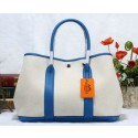 Hermes Garden Party 36cm Tote Bag Canvas Blue VS01480