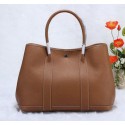 Hermes Garden Party 36cm Tote Bag Grainy Leather Brown VS06688